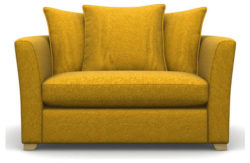 Heart of House Libby Tweed Fabric Cuddle Chair - Mustard